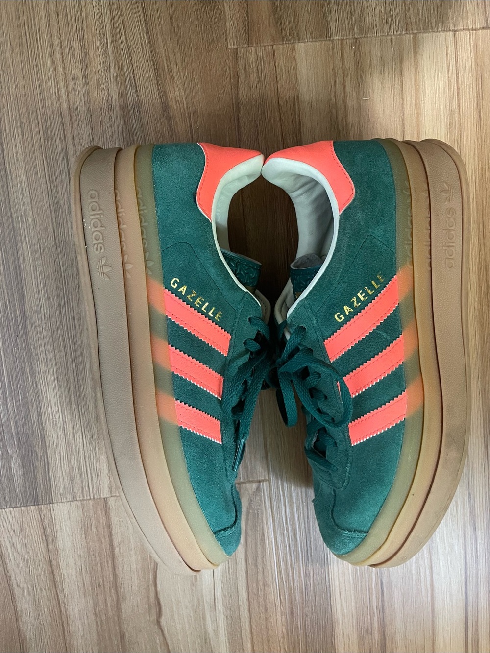 Adidas Gazelle Big Kid Collegiate Green/Signal Coral